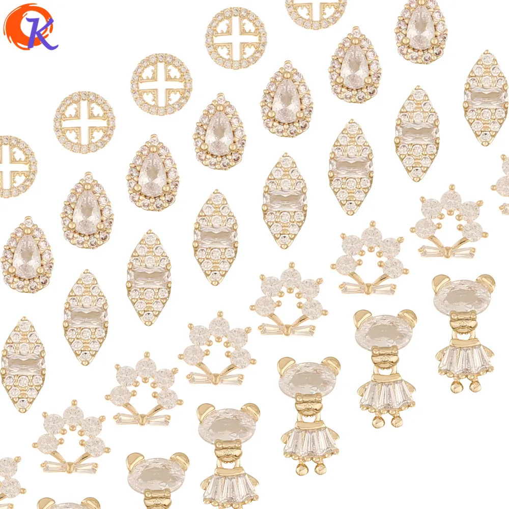 

Cordial Design 50Pcs Jewelry Accessories/Decoration/Cubic Zirconia Charms/Genuine Gold Plating/DIY Making/Fingernail Findings