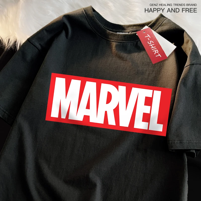 Marel Alphabet Banner Art Word And Spider Man Women T Shirt Sanio Lovely Tee Clothing Letter S-Xxxl T-Shirts Holiday Tops