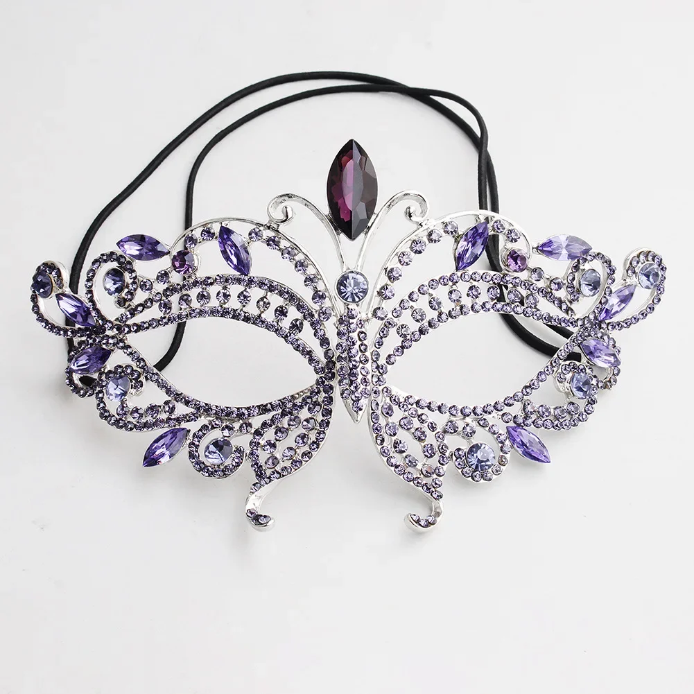 Masquerade Butterfly Mask Luxury Diamond Rhinestone Fancy Party Mask for Women Lady