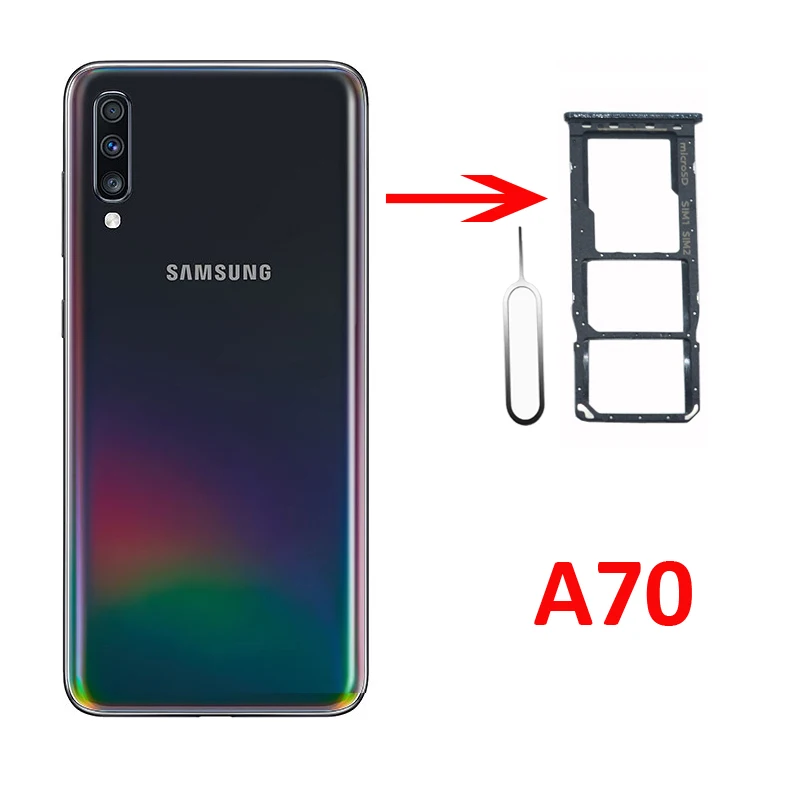 Phone SIM Card Tray Holder For Samsung Galaxy A70 A705 A705F A705FN A705W A705FD A705GM New Nano Micro SD Card Slot Adapter