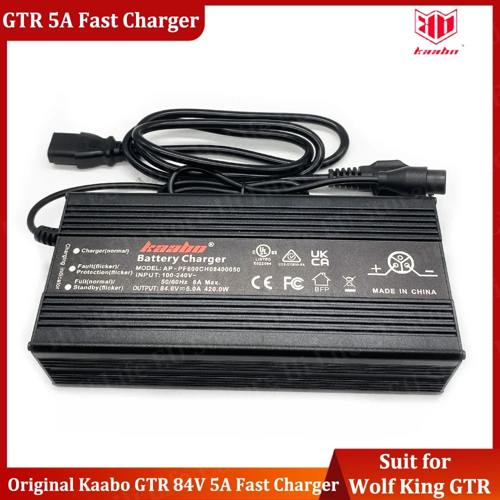 Original 84V 5A Fast Charger for Kaabo King GTR 72V 35Ah E-Scooter Input 100-240V 84V 5A Fast Charger for Kaabo GTR Scooter