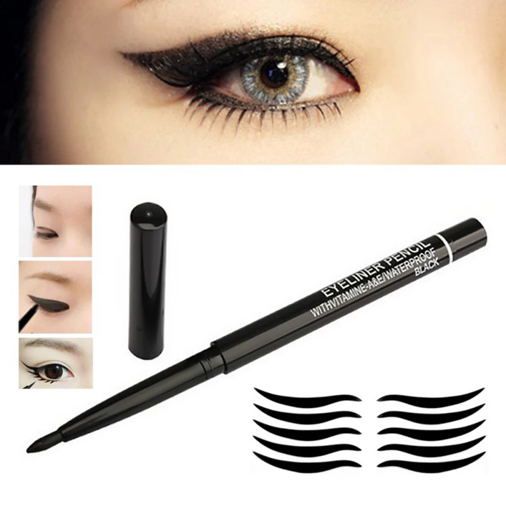 Black Liquid Eyeliner Waterproof Long Lasting Eye Liner Pencil Quick Drying Not Bloom Natural Eyeliner Liquid Pen Cosmetic Tools