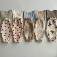 Organic Cotton Baby Pants Newborn Toddlers Autumn Spring Summer Winter Cute Print Soft Muslin Clothes Pants Pantalons Capris 3