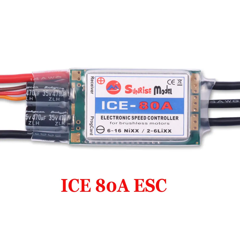 SunriseModel ICE 2-6S Helikopter Vliegtuig Borstelloze ESC met BEC Uitgang 18A 30A 40A 45A 60A 90A 100A 120A 150A voor RC Modellen DIY
