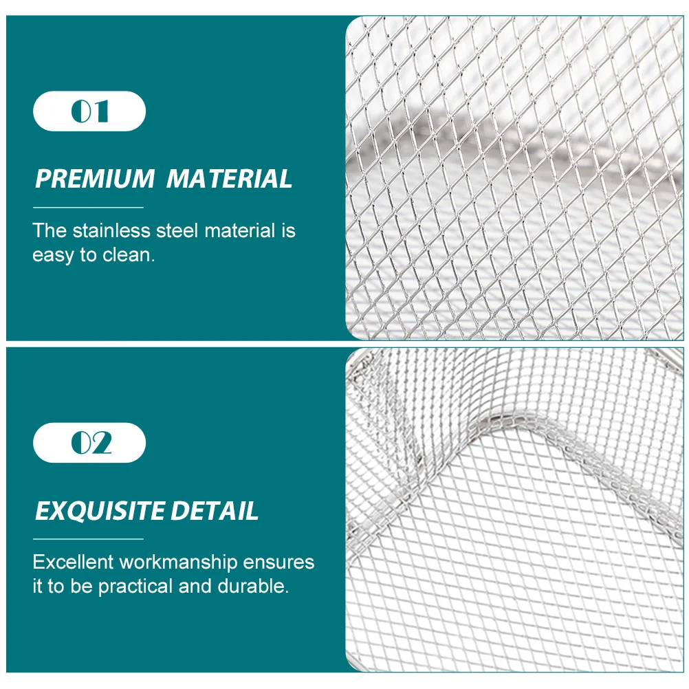 

Stainless Steel Fry Multi Function Drain Kitchen Turkey Holder Metal Deep Frying Tool for Fried Chicken French Fries Squid