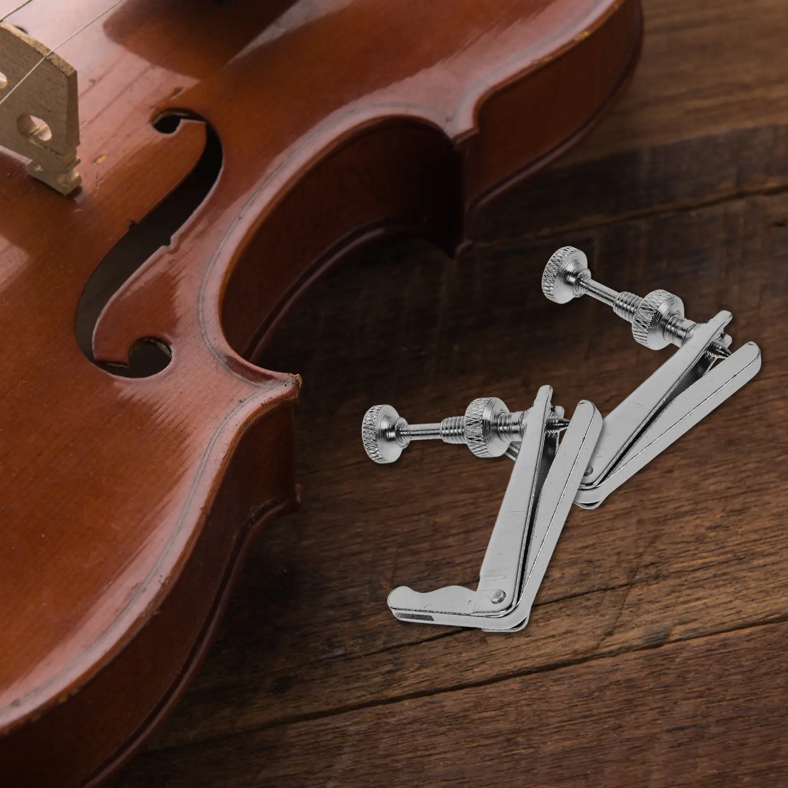 2Pcs Universal Cello Tuner Fine Tuning Screws Metal String Adjuster for 34 to 44 Size Cello Accessories Precision Pitch Tool