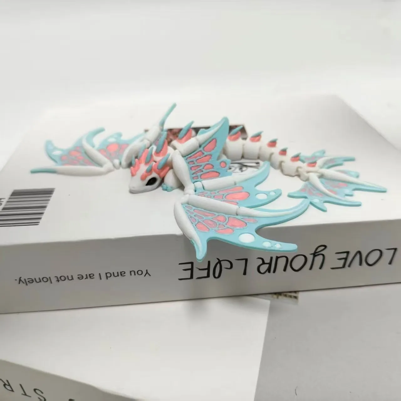3D Printed Cherry Blossom Emperor Dragon Statue, Mini Figurine Ornament for Car Dashboard Desktop Shelf Decor, Christmas Gift fo
