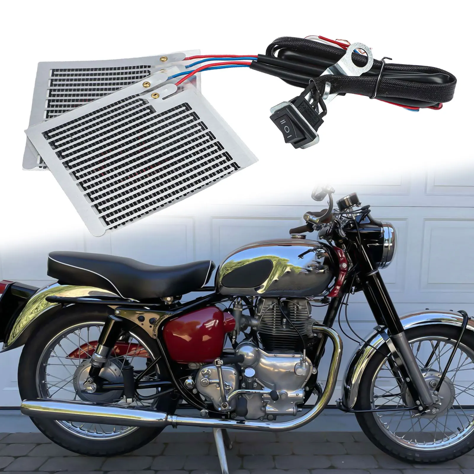 

9.2 * 8.4CM 12V Heated Grips Wear-resistant Professional Performance Quick Installation Adjustable Temperature