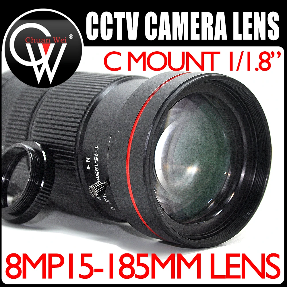 8.0Megapixel 15-185mm HD CCTV lens F2.2~22 1/1.8