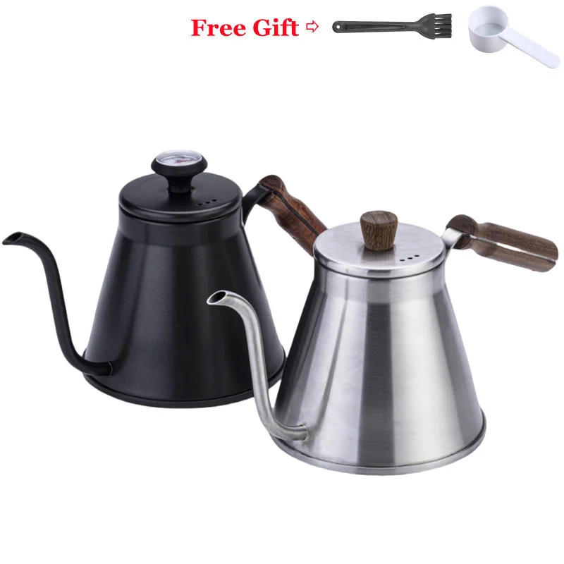 1.2L Pour Over Kettle Stove Top,Gooseneck Kettle, Coffee kettle with Exact Thermometer， Anti-Hot Handle, for Drip Coffee & Tea