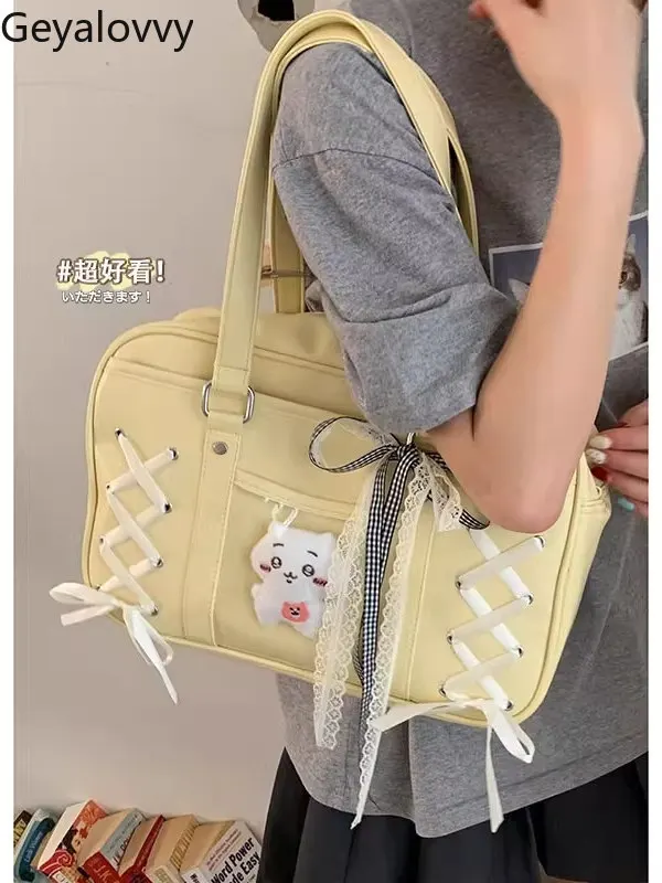 

Japanese Style Women's Handbags Original Sweet Uniform Girl Bags Large Capacity Student Party Daily Commuting Casual Bag