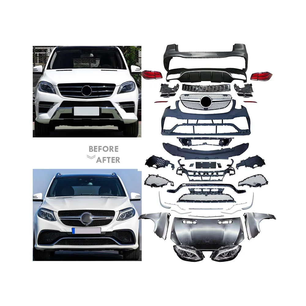 2012-2015 ML-class W166 Upgrade to GLE-class W166 GLE63 Body Kit ML to GLE Car Facelift