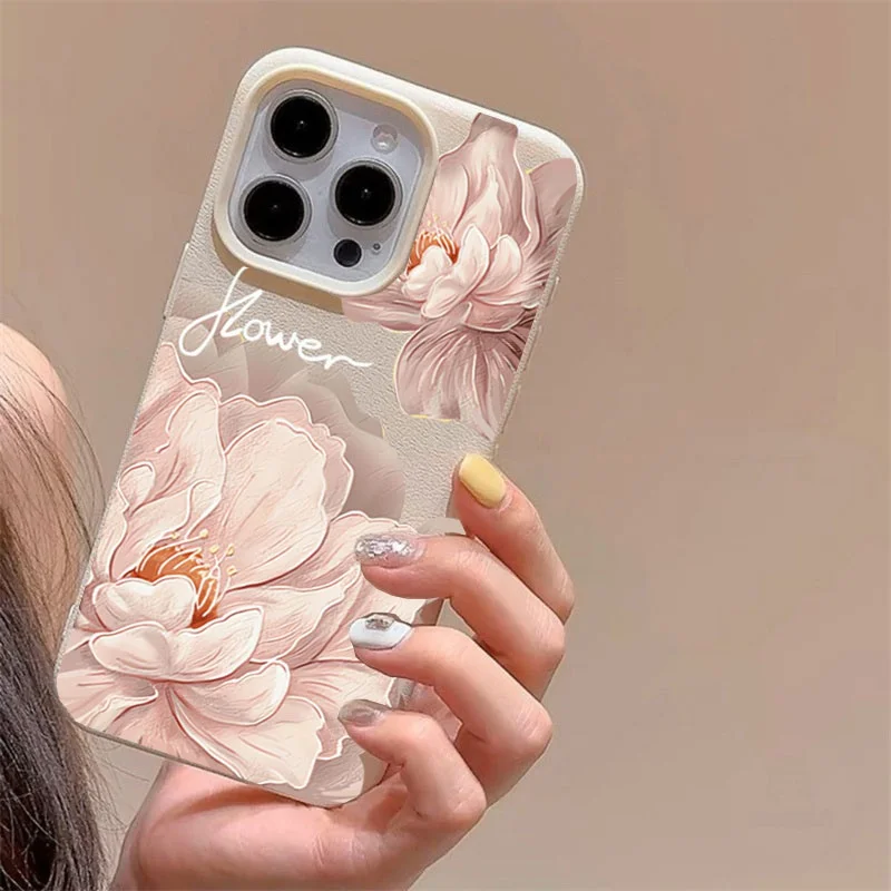 Casing Ponsel Bunga Floral Korea Untuk Motorola MOTO G85 G84 G75 G05 G34 G15 G35 G54 Edge 50 Pro NEO 60 Fusion STYLUS Soft Cover