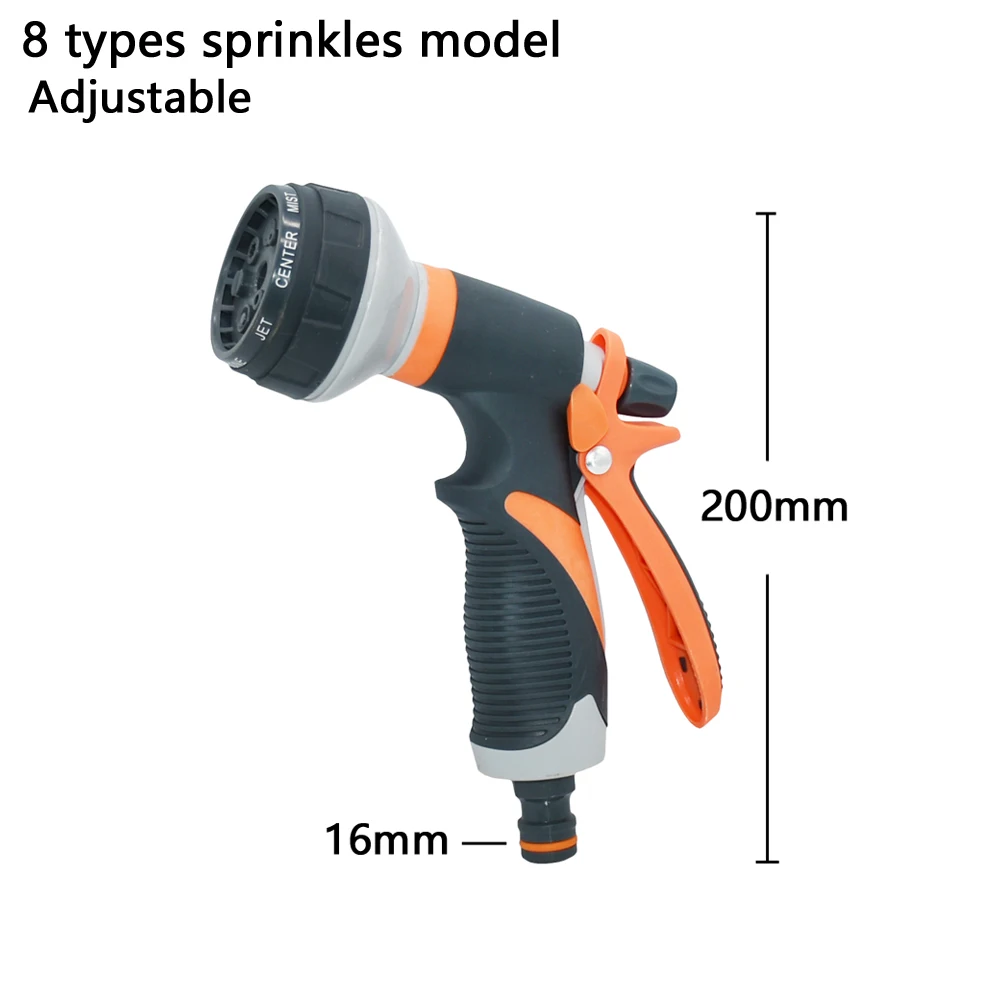 High Pressure Washer Water Gun Adjustable Garden Hose Sprinkler With Spring Tube