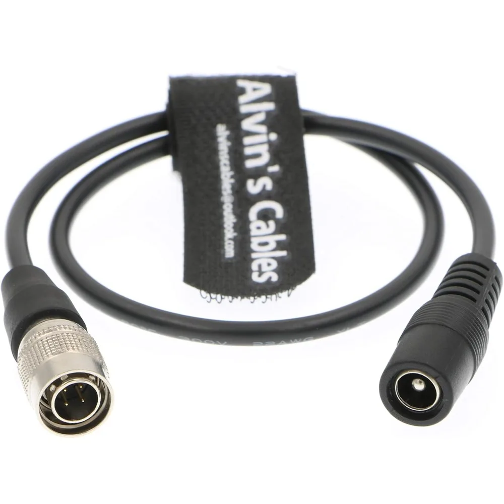 Alvin's Cables Hirose 4 Pin Male to DC Female Cable for Sound Device ZAXCOM Blackmagic