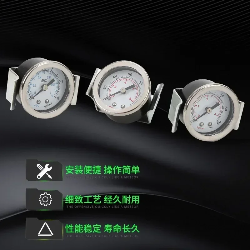 Pressure Gauge With Bracket GU-40 Installation Of Pneumatic Pressure Gauge With Wrapped Axial Panel  Digital Pressure Gauge