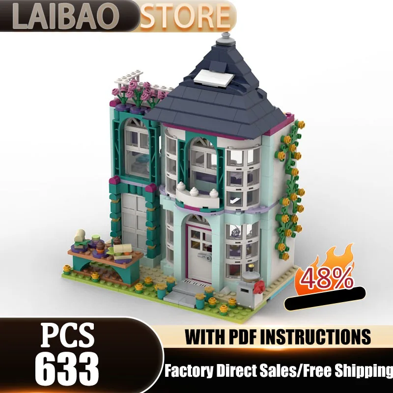 

City Building Model Moc Building Bricks Residential Replacement Buildings Technology Modular Blocks Gifts Toys DIY Sets Assembly