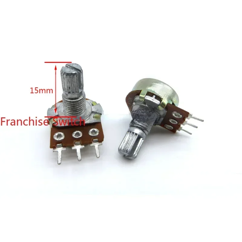 10PCSPotentiometer Sound Quality Volume  16 A10K Single  Handle Length 15MM Floral Axis