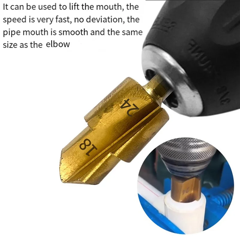 AB15-3PCS Stepped Drill Bit, Hexagon Shank Water Pipe Connection Tool 20/25/32Mm,Wood Drilling Center Drill Bit
