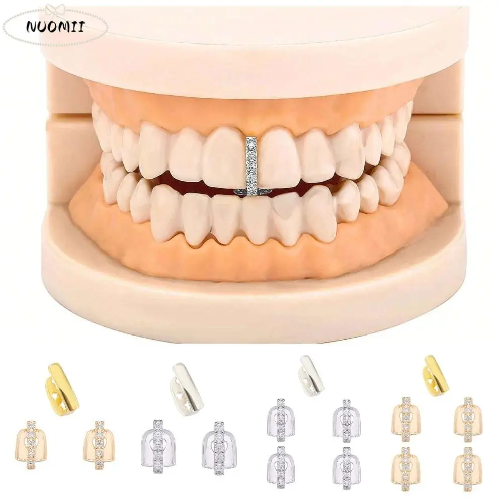 3/5 قطعة الإبداعية الشرير الهيب هوب الأسنان Grillz بلينغ للإزالة حجر الراين الأسنان قبعات موضة مضحك واحدة الأسنان الأقواس الرجال/النساء