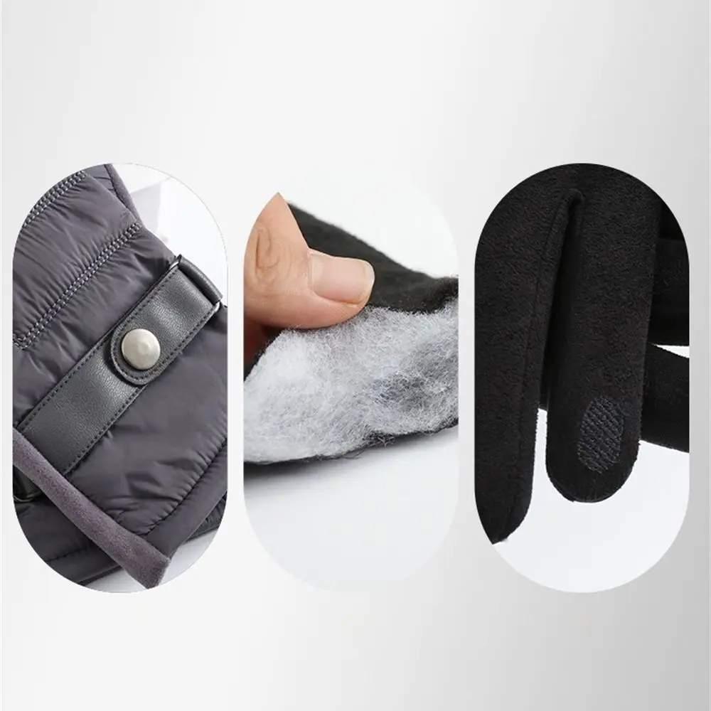 قفازات قيادة سميكة من القماش الدافئ ، مقاومة للرياح ، قفازات مضادة للانزلاق ، شاشة تعمل باللمس ، موضة الخريف والشتاء