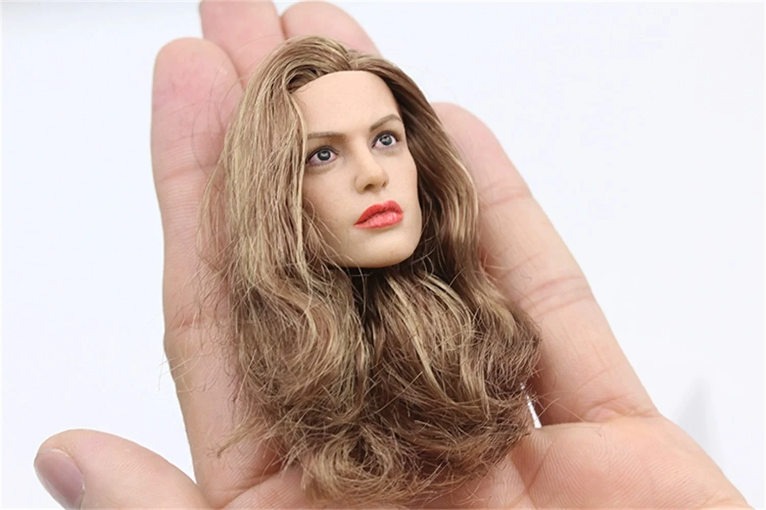 Cabeza femenina tallada Angelina Jolie 1/6 rizos pelo Sutan modelo apto 12 ''figura de acción PH TBleague cuerpo HObbies Juguetes