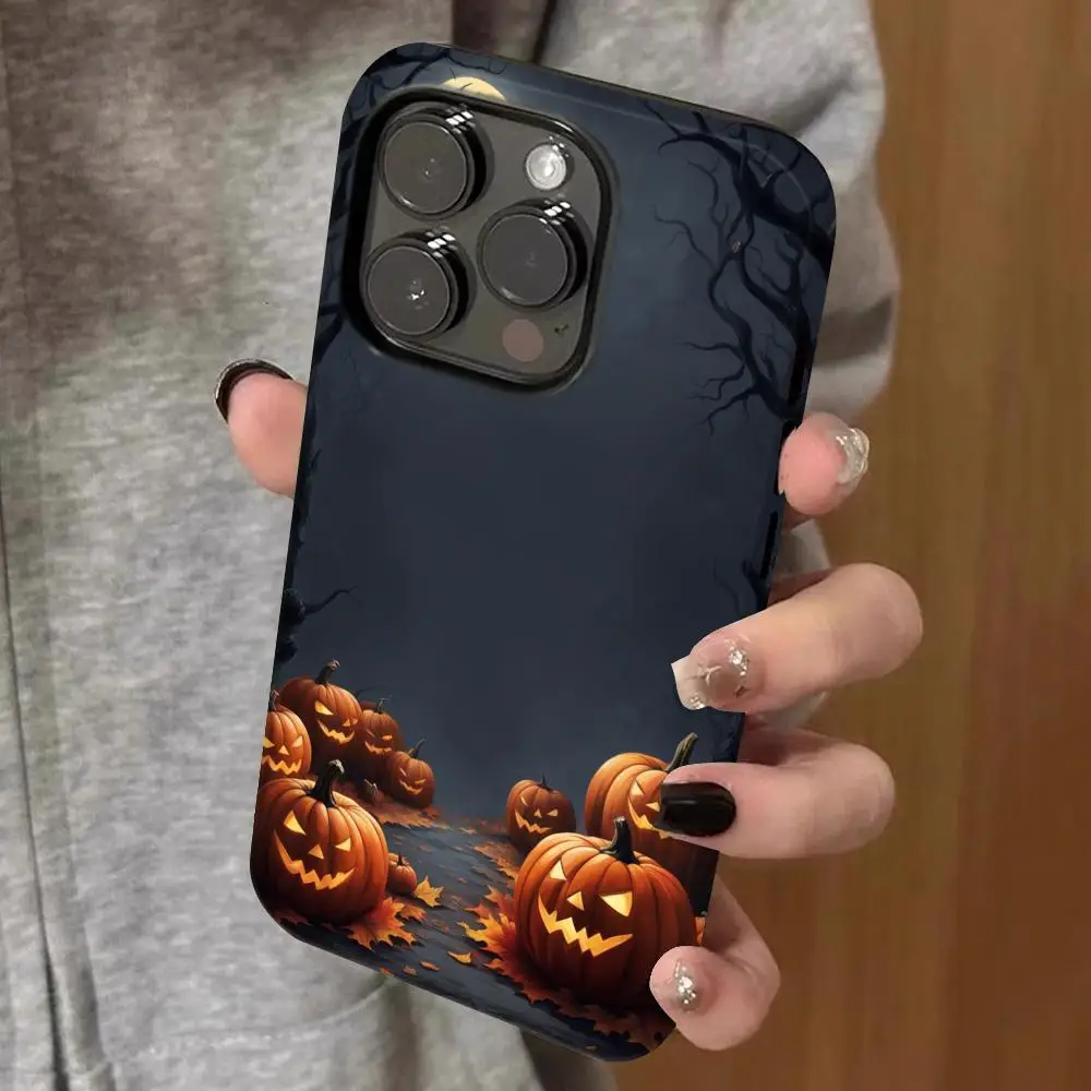 

pumpkin lantern Phone Case Double-layered 2-in-1 Film Case For IPhone 16 15 Promax 14 13 Pro 12 11 plus Samsung S Covers