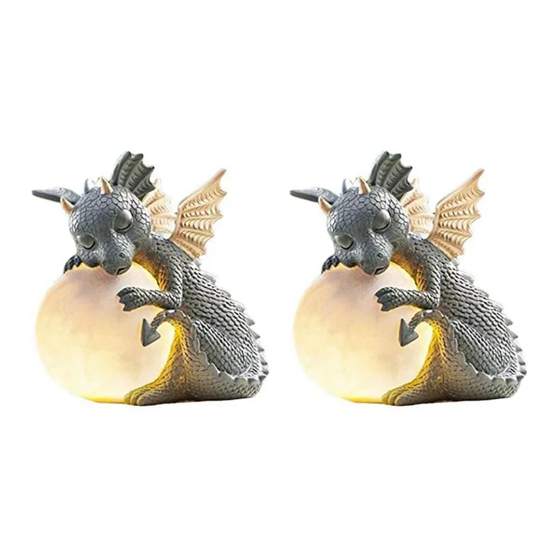 

Adorable Baby Dragon Statue - Large Resin Dinosaur Figurine, Decorative Garden Sculpture
