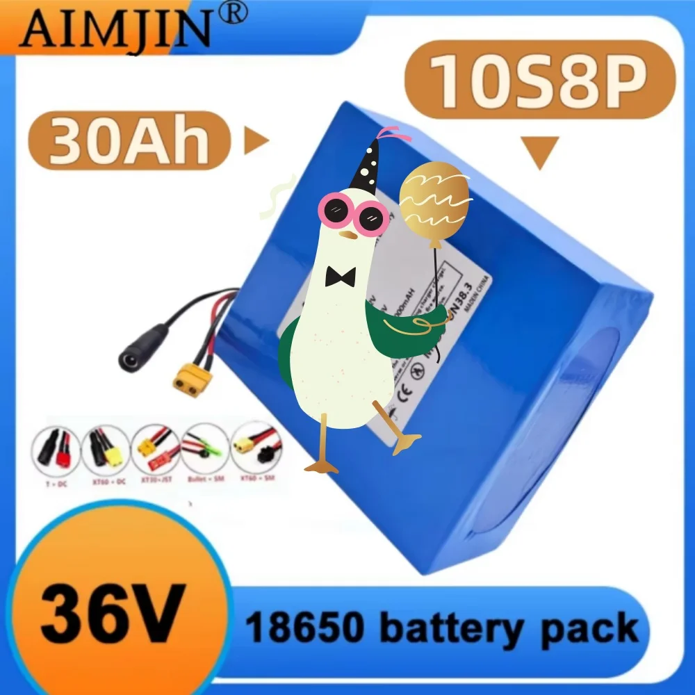

36V 30000mAh Lithium Battery 10S8P High Capacity for 36V 1200W Electric Scooters