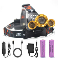 8000LM Outdoor LED headlight head lamp T6 +2R5 LED zoomable headlamp 18650 lighting Waterproof Camping Lantern Light flashlight