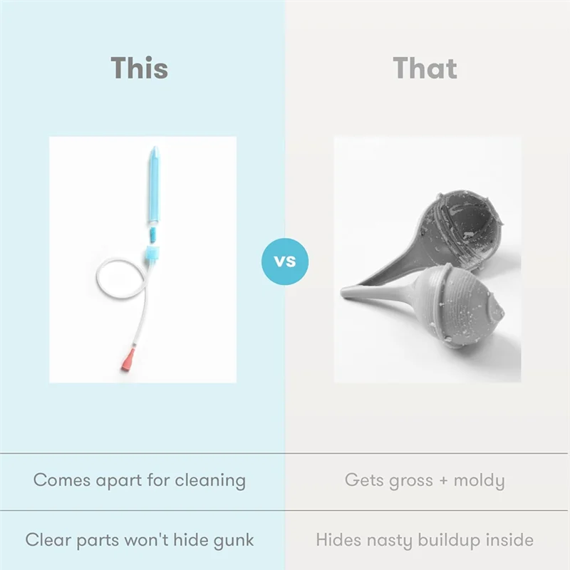 RMWIN-شفاط الأنف للأطفال شفاط الأنف اليدوي شفاط الأنف المحمول