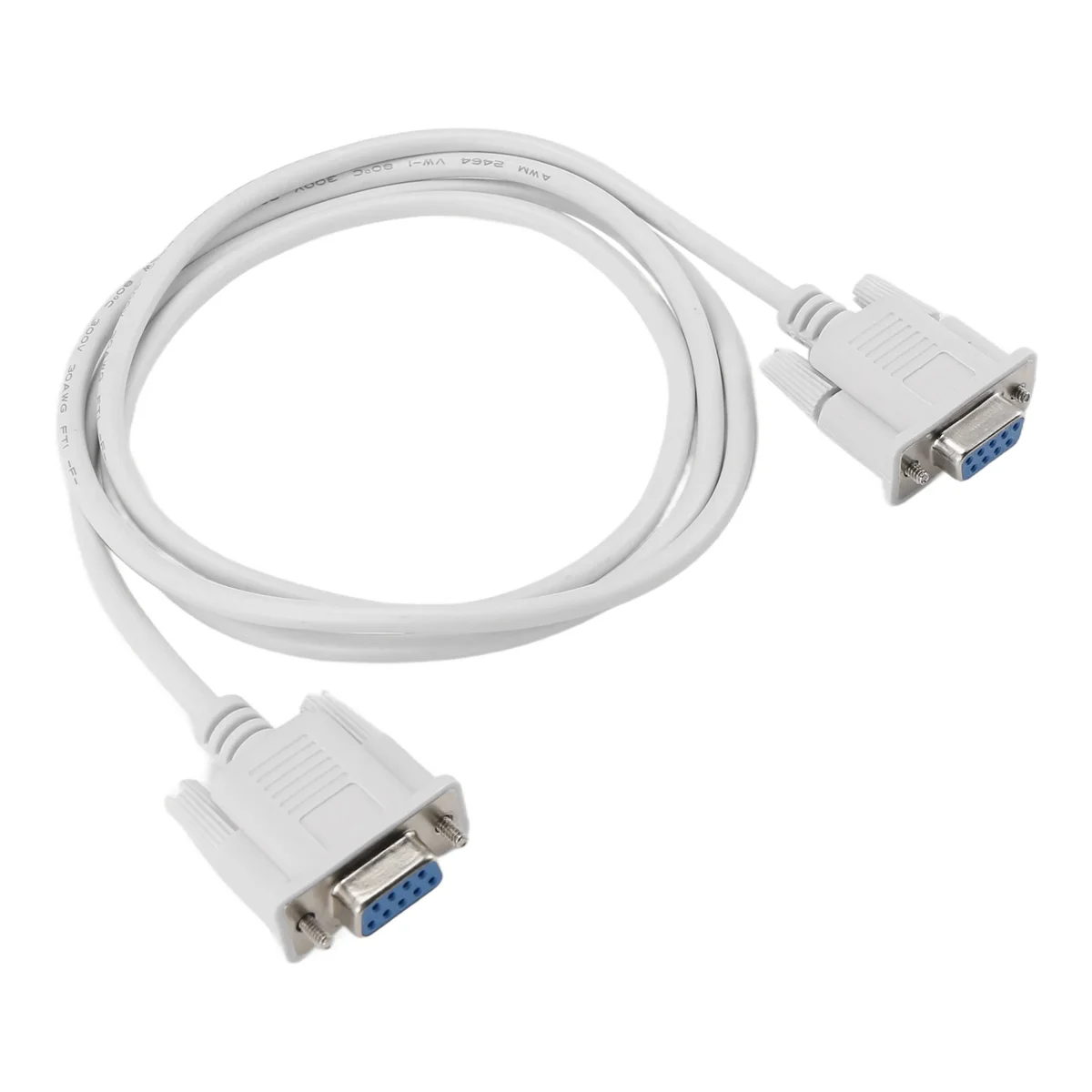 Y31A 1PC 5ft F / F Serial RS232 Null Modem Cable Female to Female DB9 FTA Connection 9 Pin Data COM Cable Converter PC Accessory