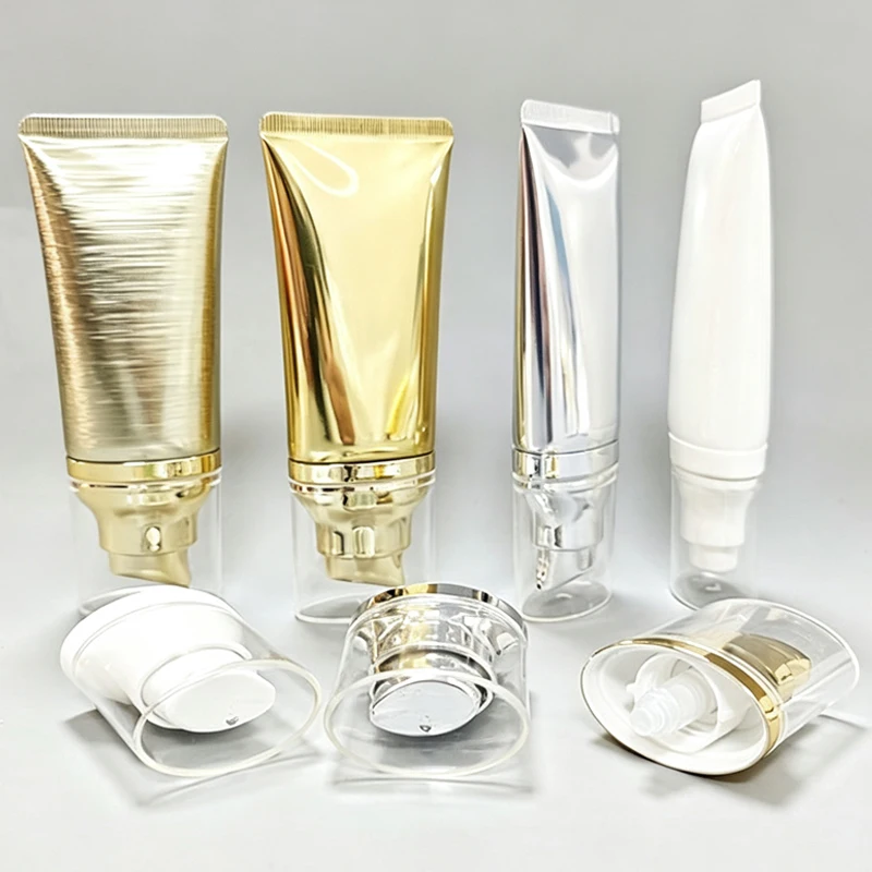 10Pcs Portable Squeeze Tubes For Foundation BB Cream Lotion 50ML Empty Cosmetic Sub-bottling Containers Travel Supplies