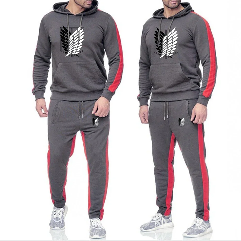 

Casual Quality Simplicity Fashion Hot Sale Men Two Piece Men's Tracksuit Autumn Winter Outdoors Sport Men Hoodie Comfort Jogging
