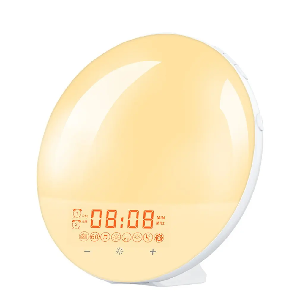 

USB RGB 7 Colors Smart Wake Up Light Workday Alarm Clock Sunrise/Sunset Smart Life Led Night Light Bedside Ambient Light