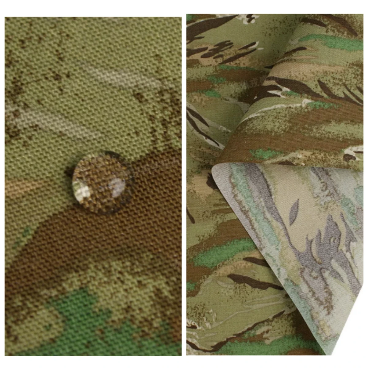 500D Nylon All Terrain Tiger Stripe Camo Fabric IRR Water Repellent Tactical Cloth for Tactical Vest Backpack Luggage DIY Making