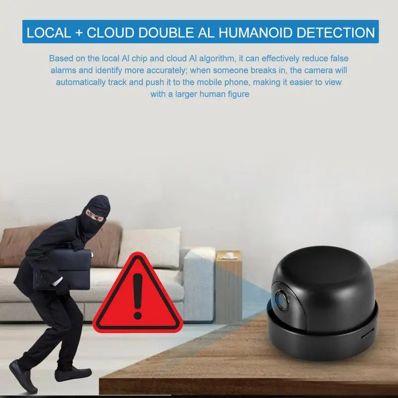 1080P IP Wifi Camera Baby Monitor Camera Human Detection Compact Smart Night Vision Camera Indoor 2-way Audio