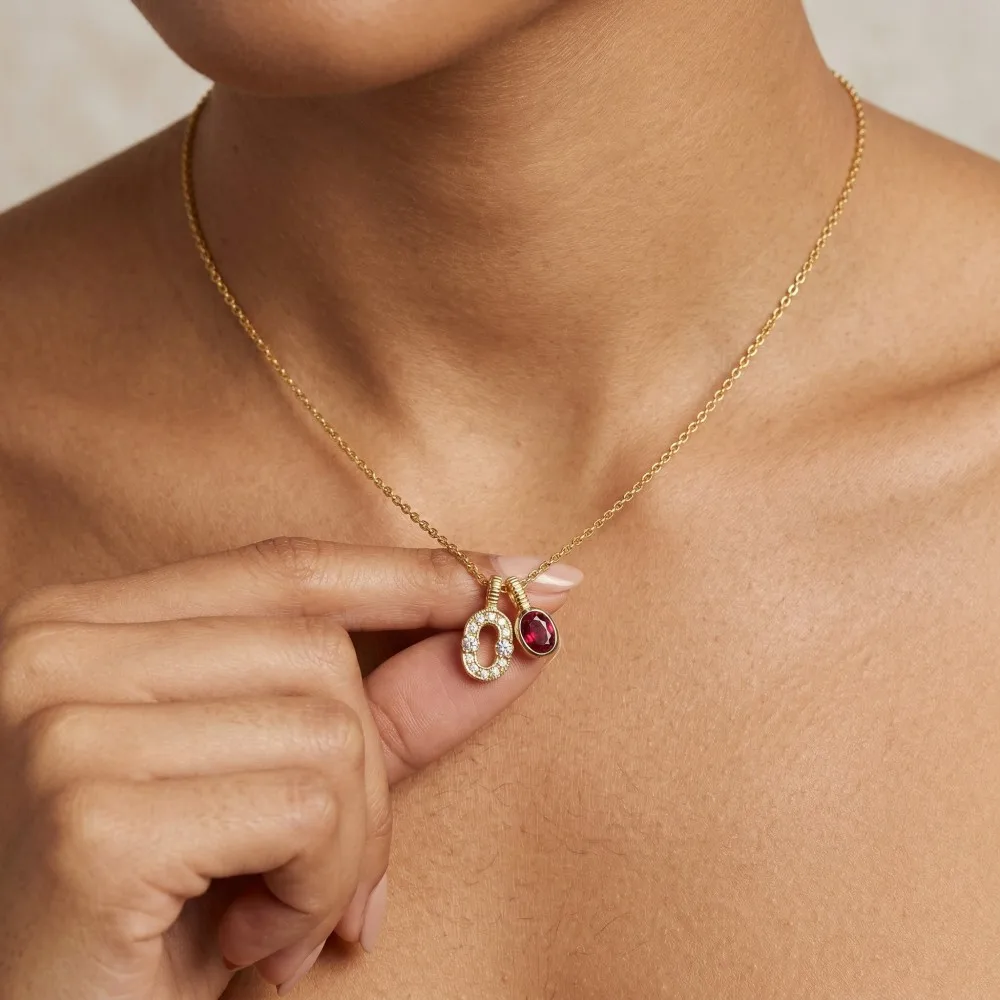 2026 Neuer Trendiger Roter Zirkon-Anhänger Halskette für Frauen Süße Niedliche Eingelegte Schlüsselbeinkette Charm-Ohrringe Choker Schmuck Geschenk