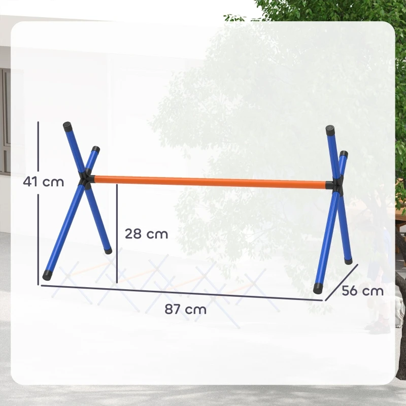 4-teiliges Agility-Set für Hunde: Hürden und Trainingsausrüstung mit verstellbarer Höhe und Tragetasche für kleine Hunde. – Detail 3