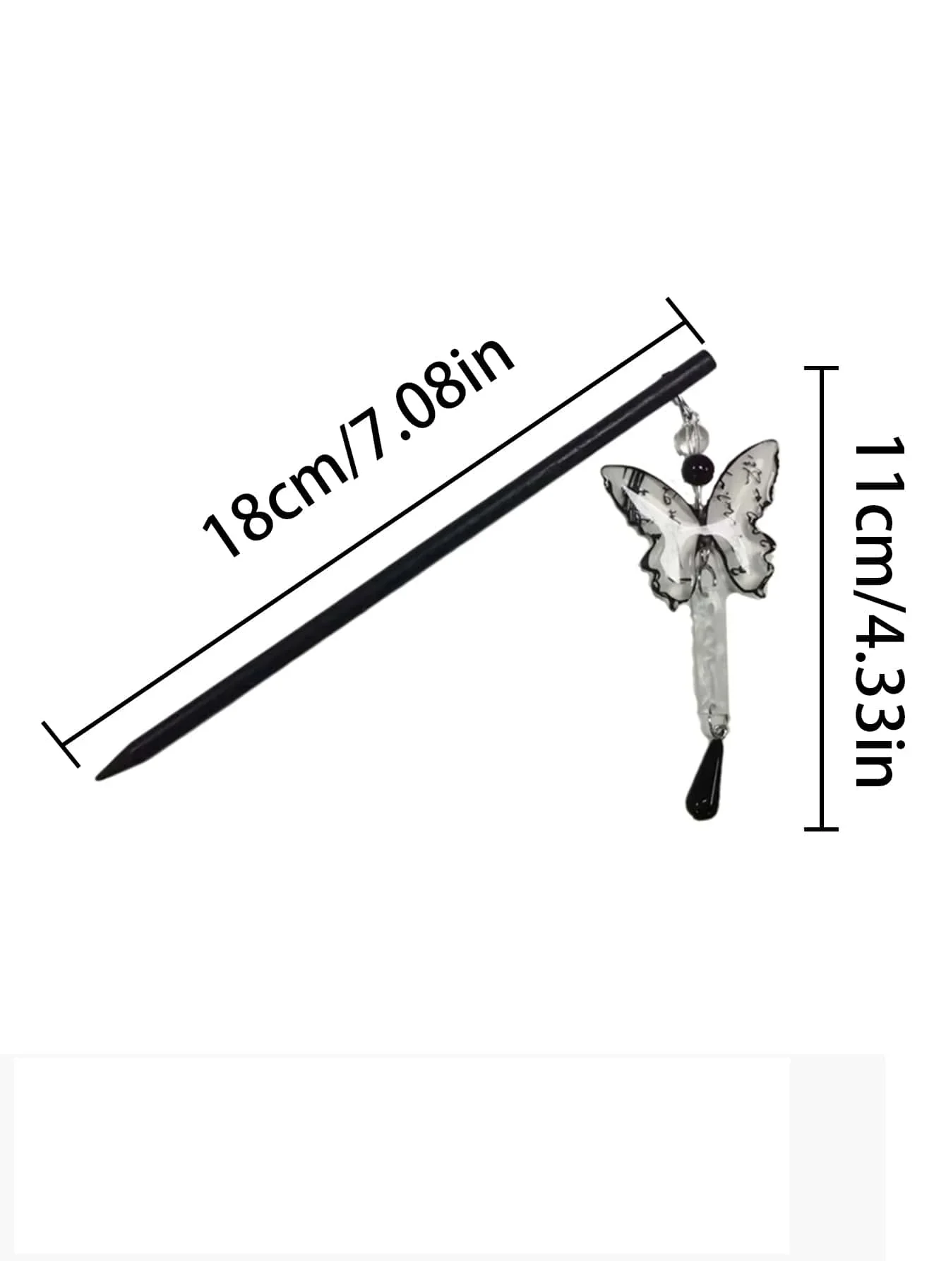 1pc Butterfly Tassel Hairpin Elegant Hanfu Hair Accessory for Women Chinese Qipao Step Shake Hairpin view 5
