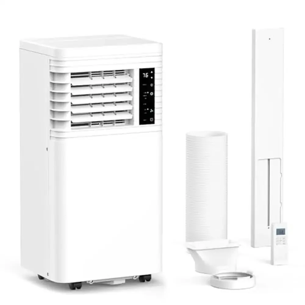 Portable Air Conditioner 10000 BTU Cool Up to 450 Sq.Ft Remote Control LED Display 4 Modes Quiet Operation