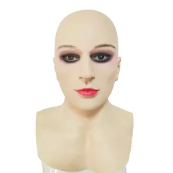 Halloween Costume Cosplay Props Masquerade Party Latex Mask Bald-headed Girl Masks