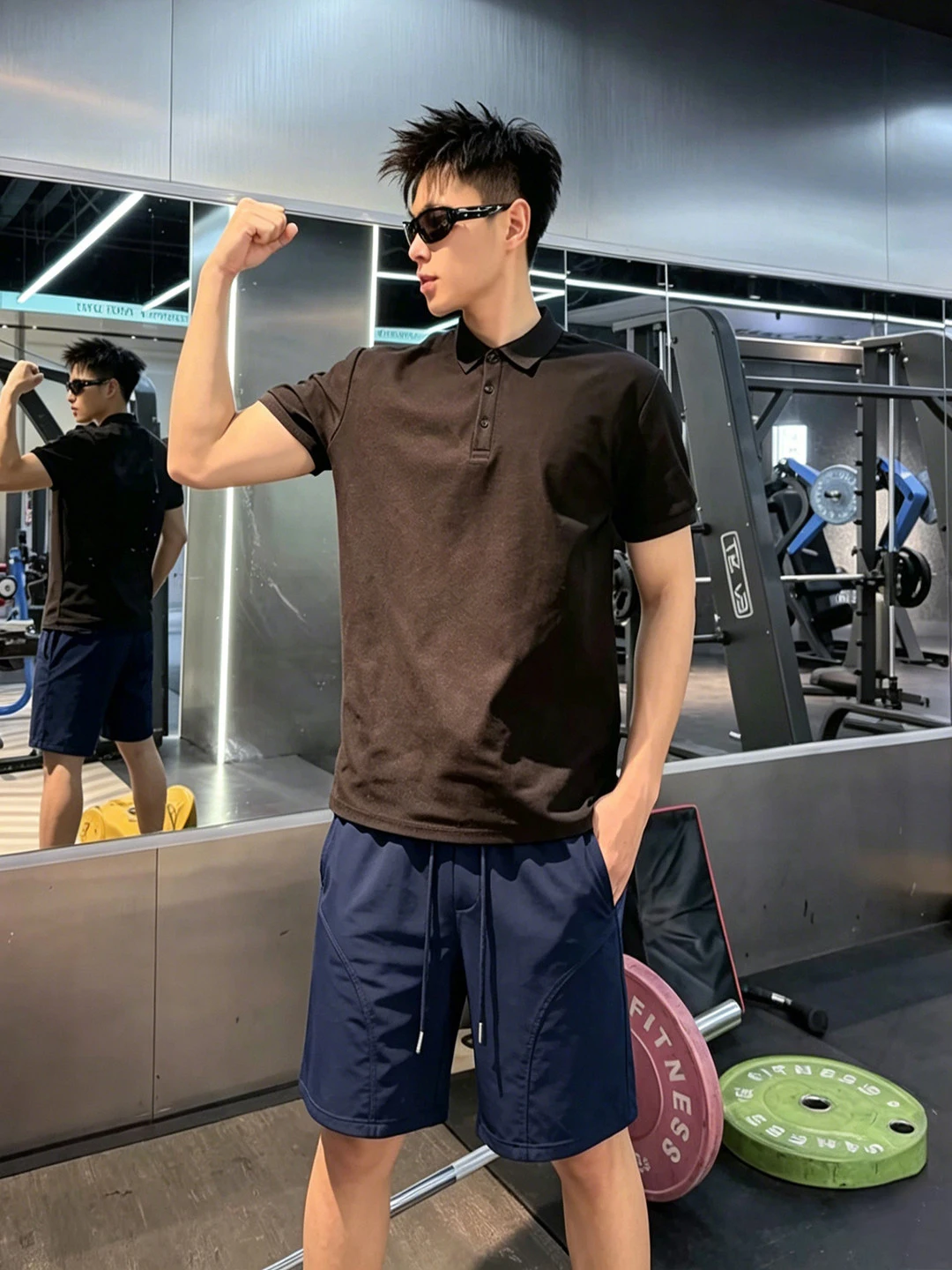 

Outdoor Quick Dry Sports Shorts Men Summer Thin Ice Silk Casual Loose Straight Basketball Running Five-Quarter Pants