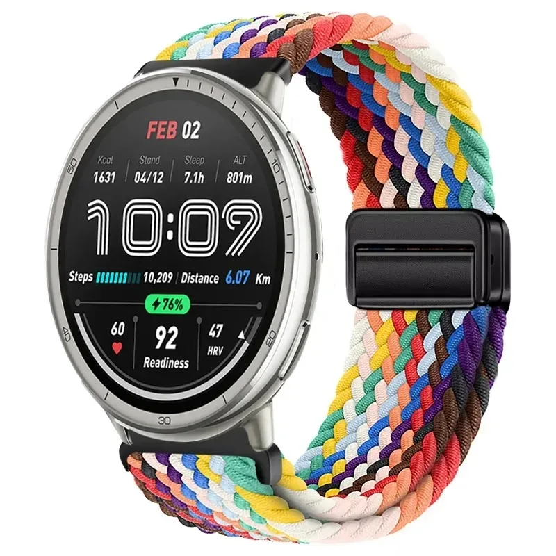 Amazfit Active 2/GTS 4 미니 마그네틱 시계 밴드 Amazfit Bip 6 GTR4/밸런스 팔찌 액세서리 용 20mm 22mm 나일론 땋은 스트랩