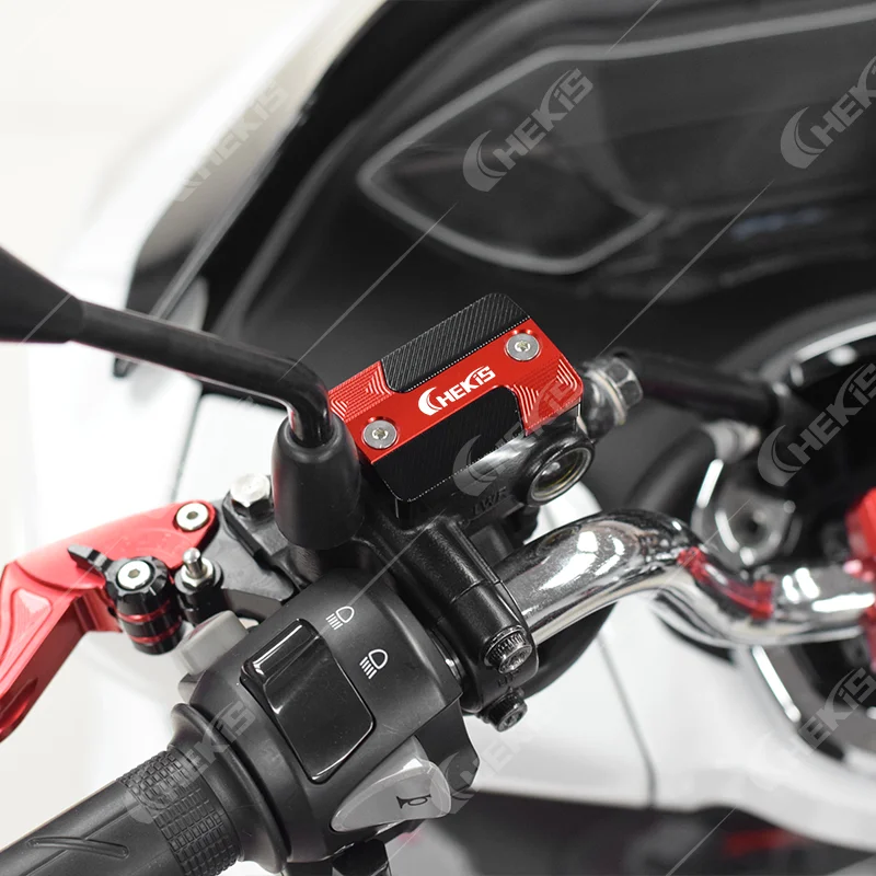 Chekis Is Suitable for Sym Husky Adv150 Adv300 Cruisym150 150X Jet X125 Gpx150 Modified Accessories Brake Upper Pump Cover Brake Fluid Metal Cover