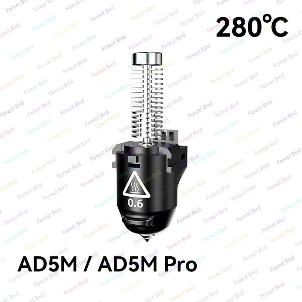 1pc 0.25mm/0.4mm/0.6mm/0.8mm Printing Head 280℃ Nozzle Replacement 3D Printer Head for AD5M/AD5M Pro Accessories