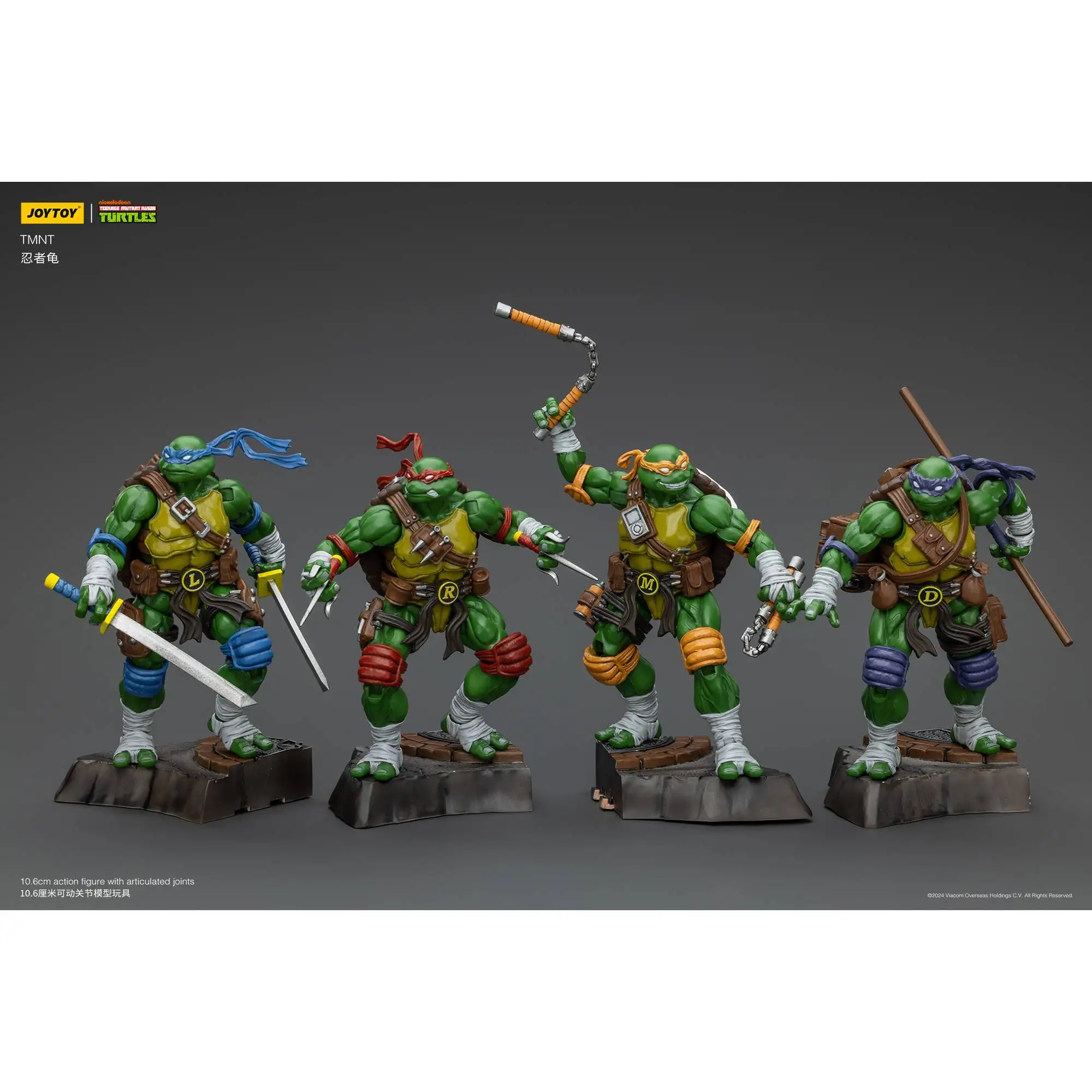 JOYTOY Teenage mutant Ninja Turtles 1/18 Action Figure Michelangelo Donatello Leonardo Model Doll Collect Desk Toys Xmas Gifts