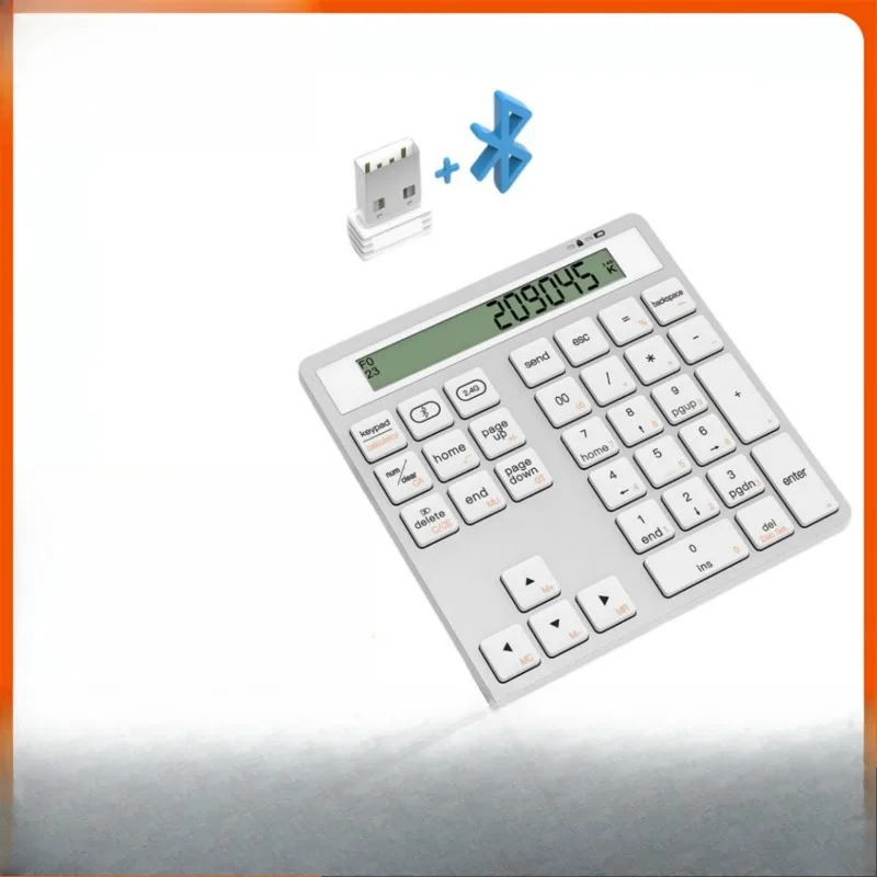 Calculator & Numeric Keyboard 2 in 1 Wireless Bluetooth Dual Mode Numeric Keyboard Wireless Bluetooth Keyboard