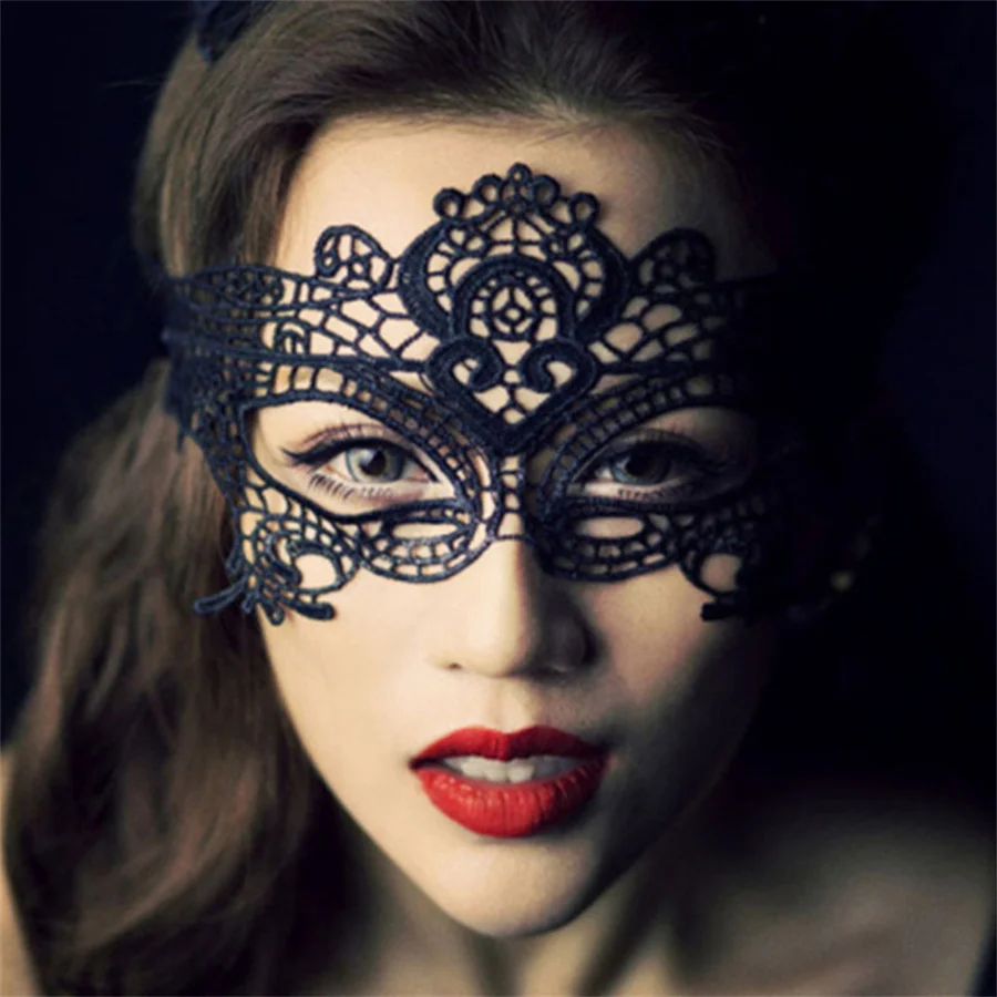 

Lace Eye Mask Women Sexy Cosplay SM Bondage Restraints Face Mask Shade Blindfold Nightclub Masquerade Party Erotic Accessories