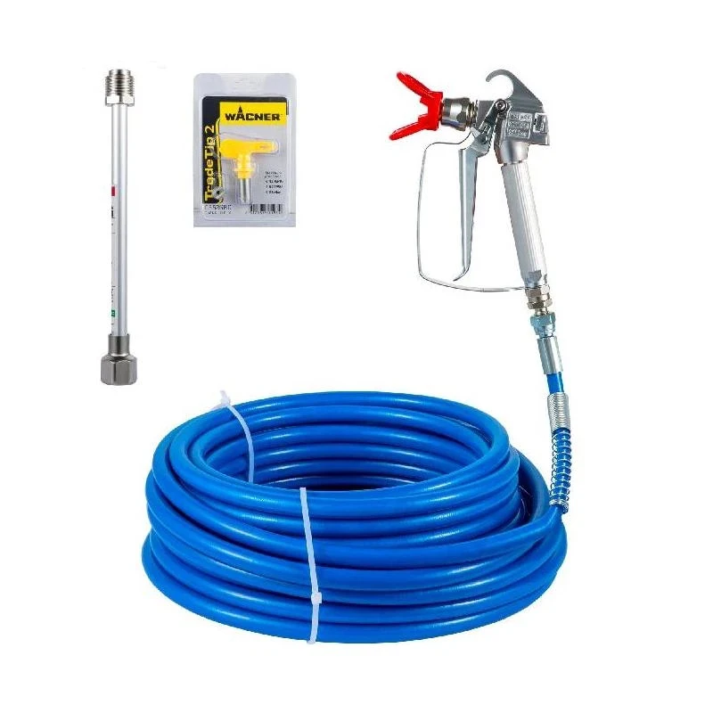 High Pressure Airless Paint Spray Accessories Gun With 517 Tip Nozzle Guard 25mm Extend Pole 15m Hose Wagner Pump Sprayer